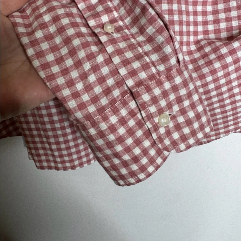 j‎ crew gingham xl Maeve White Collar Button Down Shirt CP